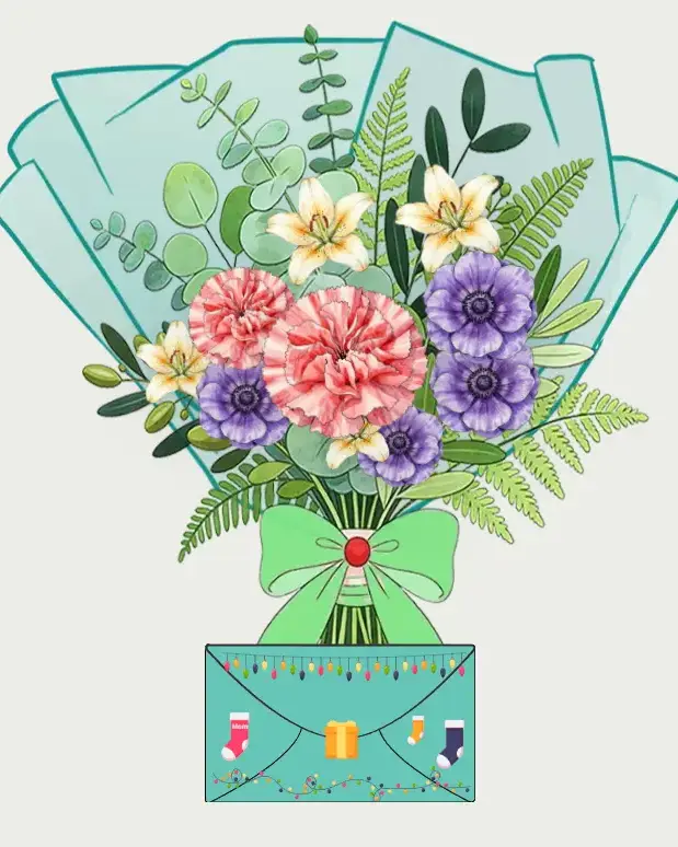 Warm Gratitude Digibouquet style preview